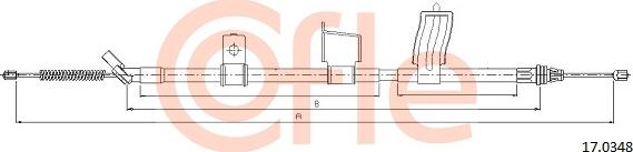 Cofle 17.0348 - Cavo comando, Freno stazionamento www.autoricambit.com