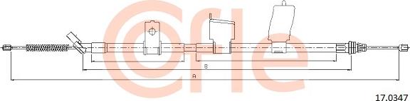Cofle 17.0347 - Cavo comando, Freno stazionamento www.autoricambit.com
