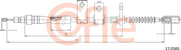 Cofle 17.0365 - Cavo comando, Freno stazionamento www.autoricambit.com