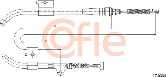 Cofle 17.0334 - Cavo comando, Freno stazionamento www.autoricambit.com