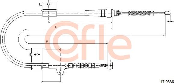 Cofle 92.17.0338 - Cavo comando, Freno stazionamento www.autoricambit.com