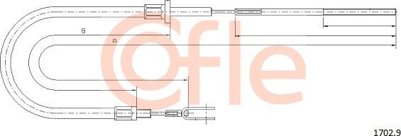 Cofle 1702.9 - Cavo comando, Comando frizione www.autoricambit.com