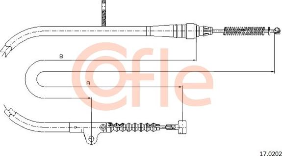 Cofle 17.0202 - Cavo comando, Freno stazionamento www.autoricambit.com