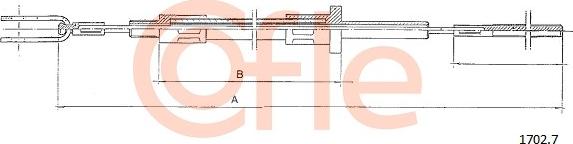 Cofle 1702.7 - Cavo comando, Comando frizione www.autoricambit.com