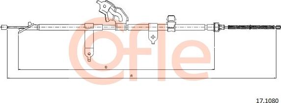 Cofle 17.1080 - Cavo comando, Freno stazionamento www.autoricambit.com