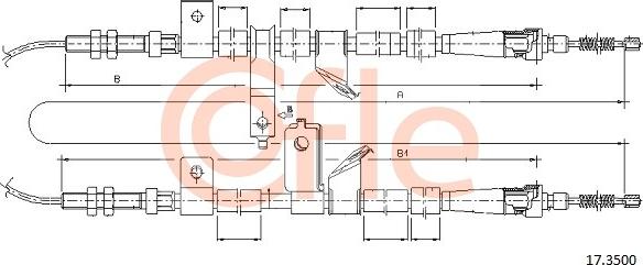 Cofle 17.3500 - Cavo comando, Freno stazionamento www.autoricambit.com