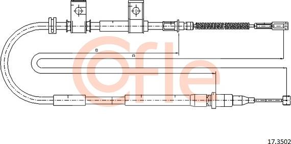 Cofle 17.3502 - Cavo comando, Freno stazionamento www.autoricambit.com