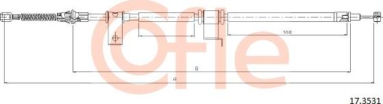 Cofle 17.3531 - Cavo comando, Freno stazionamento www.autoricambit.com