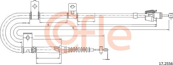 Cofle 17.2556 - Cavo comando, Freno stazionamento www.autoricambit.com