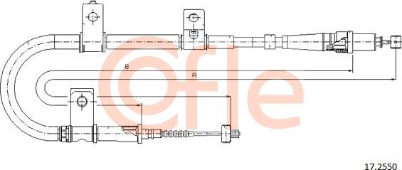 Cofle 17.2550 - Cavo comando, Freno stazionamento www.autoricambit.com