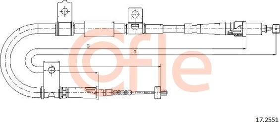 Cofle 17.2551 - Cavo comando, Freno stazionamento www.autoricambit.com