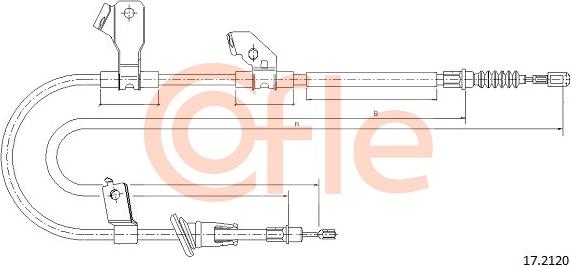 Cofle 17.2120 - Cavo comando, Freno stazionamento www.autoricambit.com