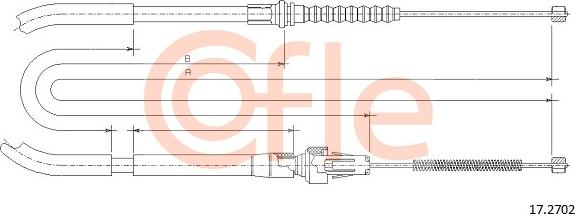 Cofle 17.2702 - Cavo comando, Freno stazionamento www.autoricambit.com