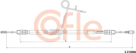 Cofle 1.FO006 - Cavo comando, Freno stazionamento www.autoricambit.com