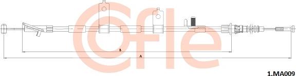 Cofle 1.MA009 - Cavo comando, Freno stazionamento www.autoricambit.com