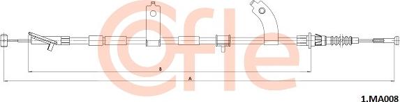 Cofle 1.MA008 - Cavo comando, Freno stazionamento www.autoricambit.com