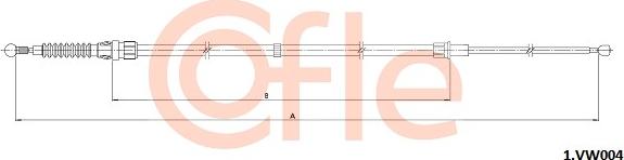 Cofle 1.VK004 - Cavo comando, Freno stazionamento www.autoricambit.com