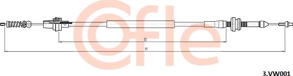 Cofle 3.VK001 - Cavo acceleratore www.autoricambit.com