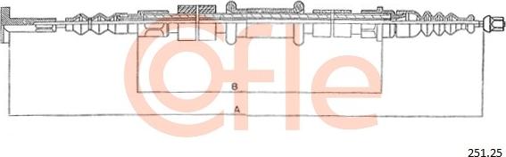 Cofle 251.25 - Cavo comando, Freno stazionamento www.autoricambit.com