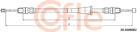 Cofle 20.160B082 - Cavo comando, Freno stazionamento www.autoricambit.com