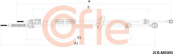 Cofle 92.2CB.ME001 - Cavo comando, Cambio manuale www.autoricambit.com