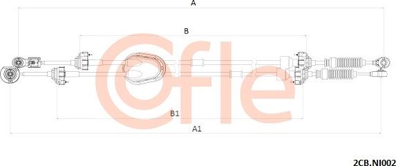 Cofle 2CB.NI002 - Cavo comando, Cambio manuale www.autoricambit.com