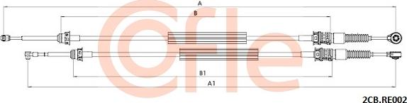 Cofle 2CB.RE002 - Cavo comando, Cambio manuale www.autoricambit.com