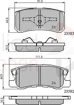 Comline ADB0905 - Kit pastiglie freno, Freno a disco www.autoricambit.com