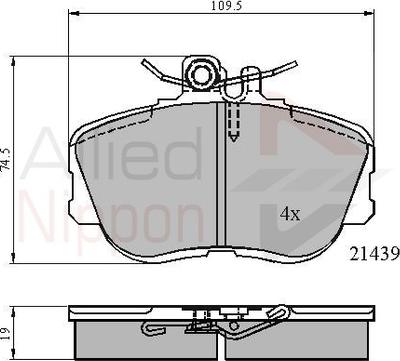 Comline ADB0503 - Kit pastiglie freno, Freno a disco www.autoricambit.com