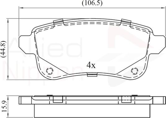 Comline ADB06124 - Kit pastiglie freno, Freno a disco www.autoricambit.com