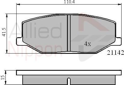 Comline ADB0195 - Kit pastiglie freno, Freno a disco www.autoricambit.com