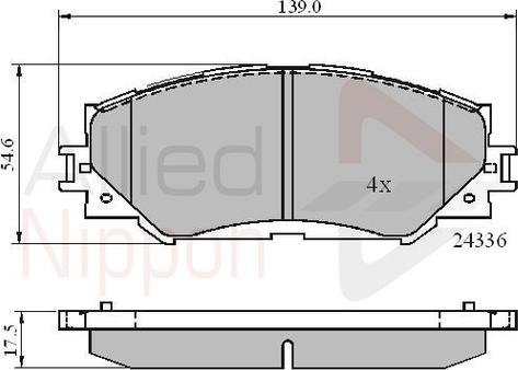 Comline ADB01515 - Kit pastiglie freno, Freno a disco www.autoricambit.com