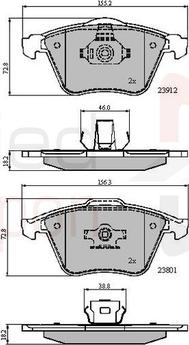 Comline ADB01607 - Kit pastiglie freno, Freno a disco www.autoricambit.com