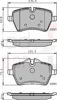 Comline ADB01673 - Kit pastiglie freno, Freno a disco www.autoricambit.com