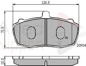 Comline ADB01066 - Kit pastiglie freno, Freno a disco www.autoricambit.com