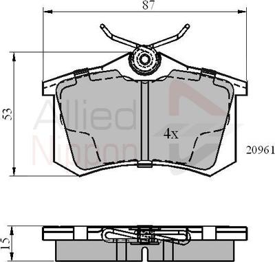 Comline ADB0108 - Kit pastiglie freno, Freno a disco www.autoricambit.com