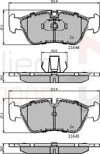 Comline ADB01023 - Kit pastiglie freno, Freno a disco www.autoricambit.com