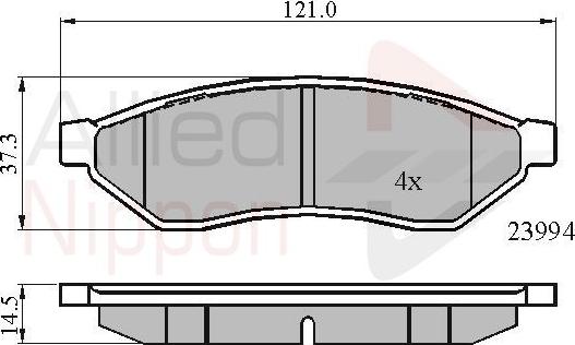 Comline ADB01190 - Kit pastiglie freno, Freno a disco www.autoricambit.com