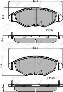 Comline ADB01131 - Kit pastiglie freno, Freno a disco www.autoricambit.com