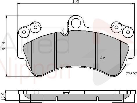 Comline ADB01314 - Kit pastiglie freno, Freno a disco www.autoricambit.com