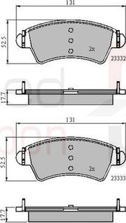 Comline ADB01260 - Kit pastiglie freno, Freno a disco www.autoricambit.com