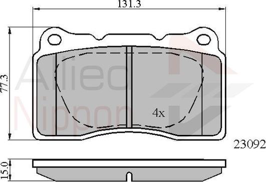 Comline ADB0895 - Kit pastiglie freno, Freno a disco www.autoricambit.com