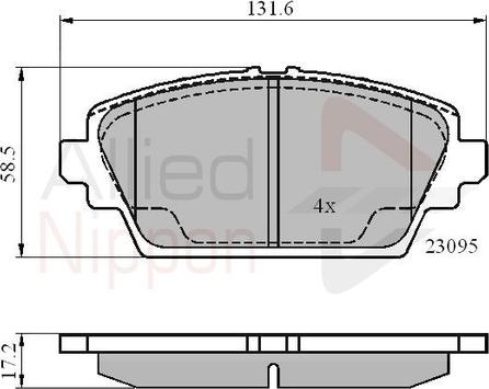 Comline ADB0802 - Kit pastiglie freno, Freno a disco www.autoricambit.com