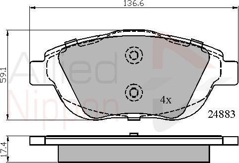 Comline ADB02027 - Kit pastiglie freno, Freno a disco www.autoricambit.com