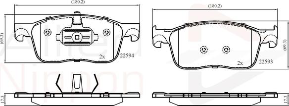 Comline ADB02354 - Kit pastiglie freno, Freno a disco www.autoricambit.com