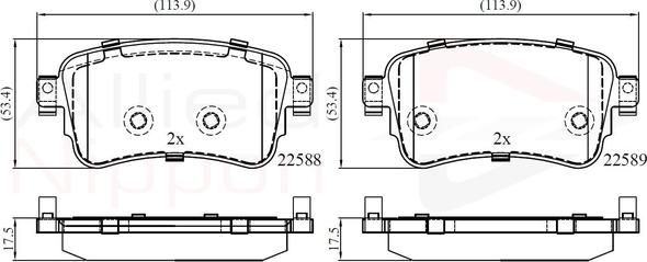 Comline ADB02351 - Kit pastiglie freno, Freno a disco www.autoricambit.com