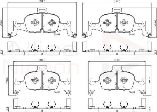 Comline ADB02365 - Kit pastiglie freno, Freno a disco www.autoricambit.com