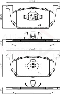 Comline ADB02389 - Kit pastiglie freno, Freno a disco www.autoricambit.com