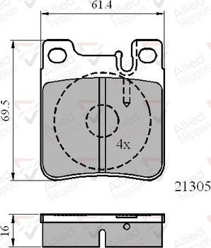 Comline ADB0702 - Kit pastiglie freno, Freno a disco www.autoricambit.com