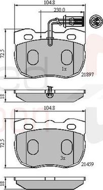 Comline ADB1401 - Kit pastiglie freno, Freno a disco www.autoricambit.com